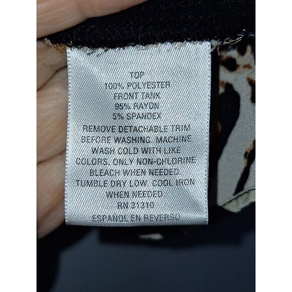 Thalia Sodi Women's Top Bold Animal Print Office Siren Boho - Picture 5 of 9